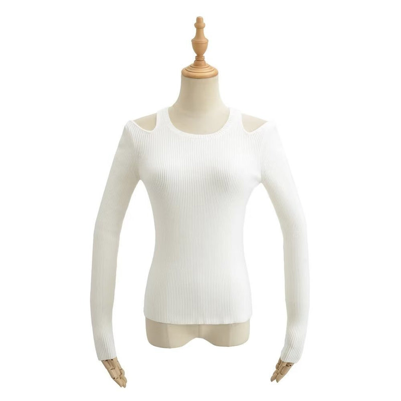 Women Sweater Knitwear Sexy Backless Solid Color Sweater Women's Autumn and Winter Tight Bottoming Shirt Sweater