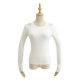 Women Sweater Knitwear Sexy Backless Solid Color Sweater Women's Autumn and Winter Tight Bottoming Shirt Sweater