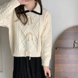 Women Knitwear Autumn and Winter Diamond Lattice Knitwear Sweater