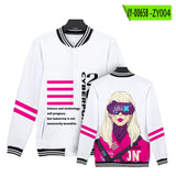 Cyberpunk 2077 Jacket Baseball Uniform Long Sleeve Fleece Button Jacket