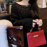 Women Knitwear Autumn and Winter round Neck Knitwear Sweater