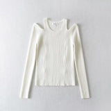 Women Sweater Knitwear Sexy Backless Solid Color Sweater Women's Autumn and Winter Tight Bottoming Shirt Sweater