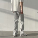 Men Jeans Ripped Jeans Men's Summer Wide-Leg Casual Pants Straight Loose Pants