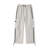 Men Sweatpants Casual Pants Men's Mechanical Style Drawstring Ankle-Tied Sports Trousers