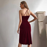 Women Dress Sleeveless Velvet Dress