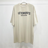 Vetements T Shirts VTM Werther Cute Chef Printed Letter OS Loose Casual Short Sleeve T-shirt