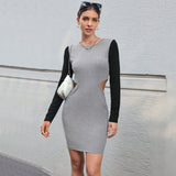 Women Dress Knitted Hollow Sheath Skirt