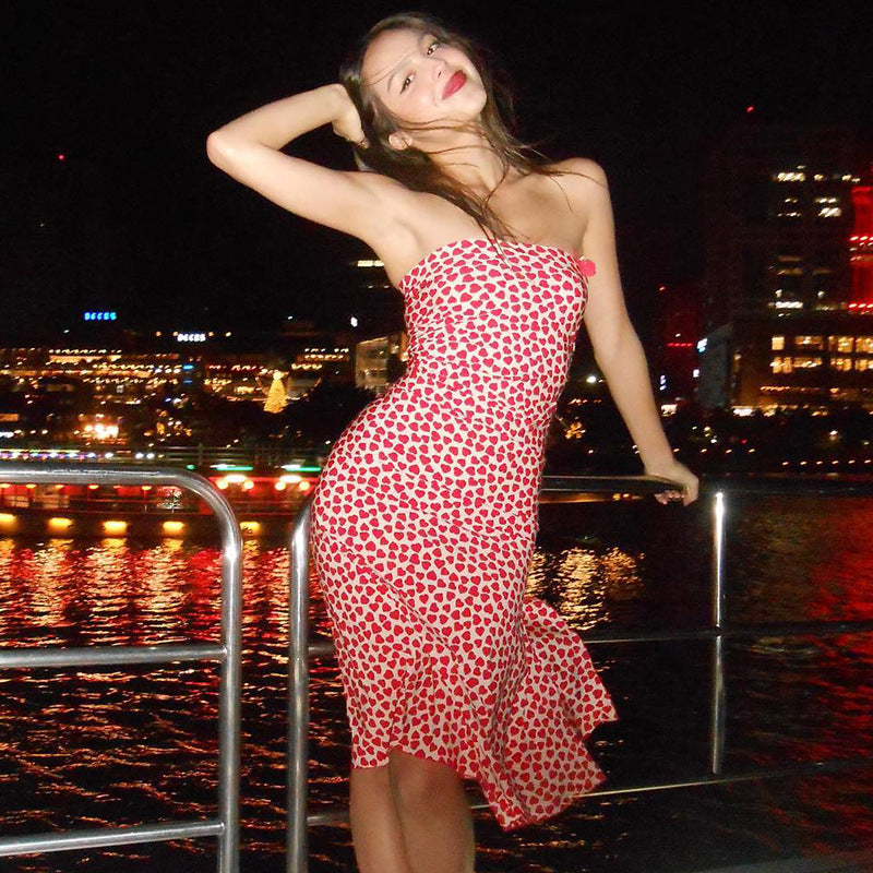 Women Dresses Sexy off-the-Shoulder Bow Dress