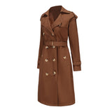 Women Trench Coat Long-Sleeved Lapel Coat