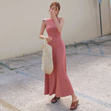 Women Dresses Sleeveless Vest Dress Long Dress