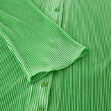 Women Dress Green V-neck Spring Lace-up Dress Short Skirt
