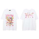 Men T Shirt Summer Cartoon Animation Printed Couple Short Sleeve T-shirt