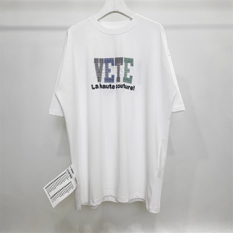 Vetements T Shirts VTM Werther Cute Casual Loose Short Sleeves T-shirt
