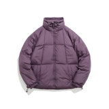 Unisex Coat Winter Solid Color Couple down Jacket