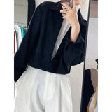 Women T Shirt High Collar Slim Fit Long Sleeves T-shirt Top