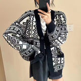 Women Knitwear Fall/Winter V-neck Sweater Coat Loose Casual Knitted Cardigan