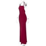 Women Dresses Sexy Cutout Backless Slim Fit Dress