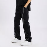 Men Jeans Autumn Washed Jeans Men and Women Graffiti Straight-Leg Trousers