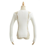 Women Sweater Knitwear Sexy Backless Solid Color Sweater Women's Autumn and Winter Tight Bottoming Shirt Sweater
