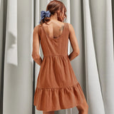 Women Dress Summer V-neck Knitted Dress