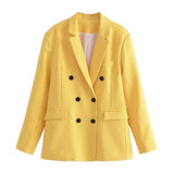 Women Suits Autumn Small Suit Loose Double-Breasted Suit Jacket