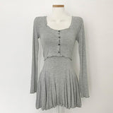 Women Dresses Sexy Stretch Slim Strap Dress Cardigan