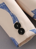Women's Suits Graffiti Printing Loose Suit Jacket Women's Casual Suit