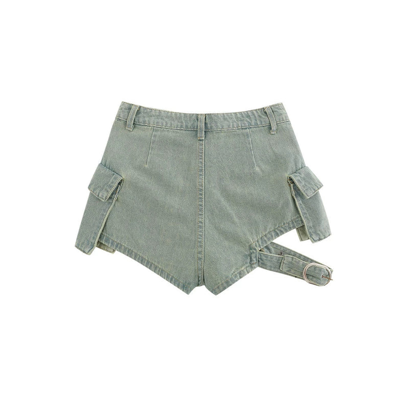 Women Shorts Hollow out Denim Shorts High Waist Hot Hip Pants