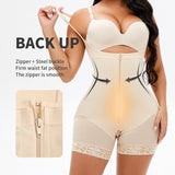 Sling One-Piece Belly Contracting Hip Raise Skinny plus Size Breasted Zipper Corset