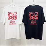 Vetements T Shirts VTM Werther Cute Chef Printed Letter OS Loose Casual Short Sleeve T-shirt