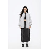 Unisex Jacket Zipper Decorations Vintage Overalls Jacket Men and Women Loose Jacket