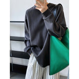 Women T Shirt round Neck Bandage Dress Long Sleeve T-shirt Female Spring Loose Sweater