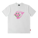 Men T Shirt Hip Hop Smiley Printed Casual Short Sleeve T-shirt