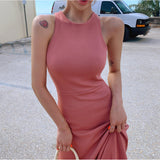 Women Dresses Sleeveless Vest Dress Long Dress