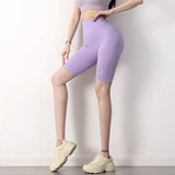 Women Yoga Sports Shorts Fitness Pants Women Stretch Skinny Hip Raise Fifth Pants Training Shorts