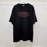 Vetements T Shirts VTM Werther Cute Cement Gray Letter OS Loose Short Sleeve T-shirt