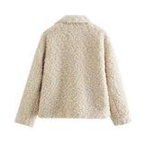 Women Jacket Loose Faux Lamb Fur Coat
