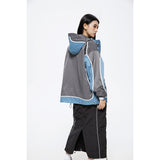 Unisex Jacket Retro Patchwork Contrast Color Sports Jacket