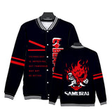 Cyberpunk 2077 Jacket Baseball Uniform Long Sleeve Fleece Button Jacket