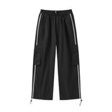 Men Sweatpants Casual Pants Men's Mechanical Style Drawstring Ankle-Tied Sports Trousers