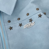 Women Jacket Rivet PU Leather Short Coat