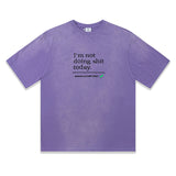 Vetements T Shirts Vtm Werther Cute Washed Loose Short Sleeve Men and Women