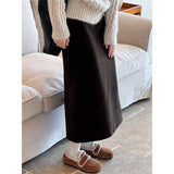 Women Skirt Autumn and Winter Hip Skirt Split Skirt