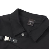 Women Jacket Fall Lapels Solid Color Zipper Pocket Coat