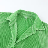 Women Dress Green V-neck Spring Lace-up Dress Short Skirt