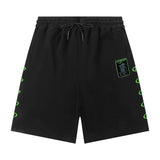 Men Shorts Hip Hop Heart Graffiti Sports Shorts Loose Wide Leg Pants