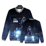 Cyberpunk 2077 Jacket Baseball Uniform Long Sleeve Fleece Button Jacket