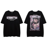 Men T Shirt Summer Cartoon Animation Printed Couple Short Sleeve T-shirt