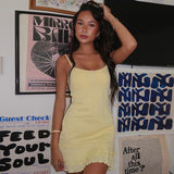 Women Dresses Spring Backless Wave Sling Dress