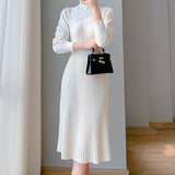Women Knitwear Spring and Autumn round Neck Knitwear Dress